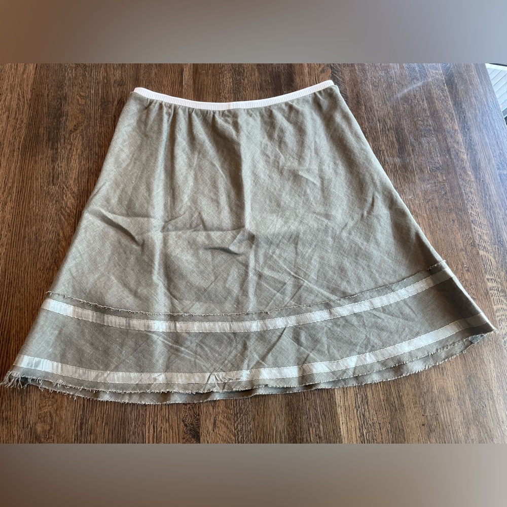 Kokoon Tan Linen Skirt - Size M